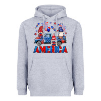 Heather Grey American truck gnomes Heavyweight Hoodie - Neo Western
