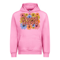 Fuchsia Pink choose happy Urban Hoodie - MaliasSmallBusiness
