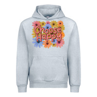 Heather Grey choose happy Urban Hoodie - MaliasSmallBusiness