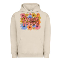 Pigment French Oak choose happy Urban Hoodie - MaliasSmallBusiness