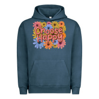 Pigment Midnight Navy choose happy Urban Hoodie - MaliasSmallBusiness