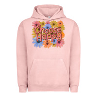 Pigment Salmon choose happy Urban Hoodie - MaliasSmallBusiness