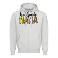Dove Grey ballpark nana with leopard Zipper Hoodie - texasbilliewilder