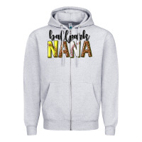 Heather Grey ballpark nana with leopard Zipper Hoodie - texasbilliewilder