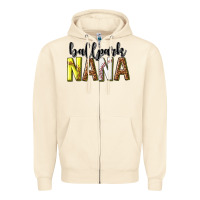 Sandshell ballpark nana with leopard Zipper Hoodie - texasbilliewilder