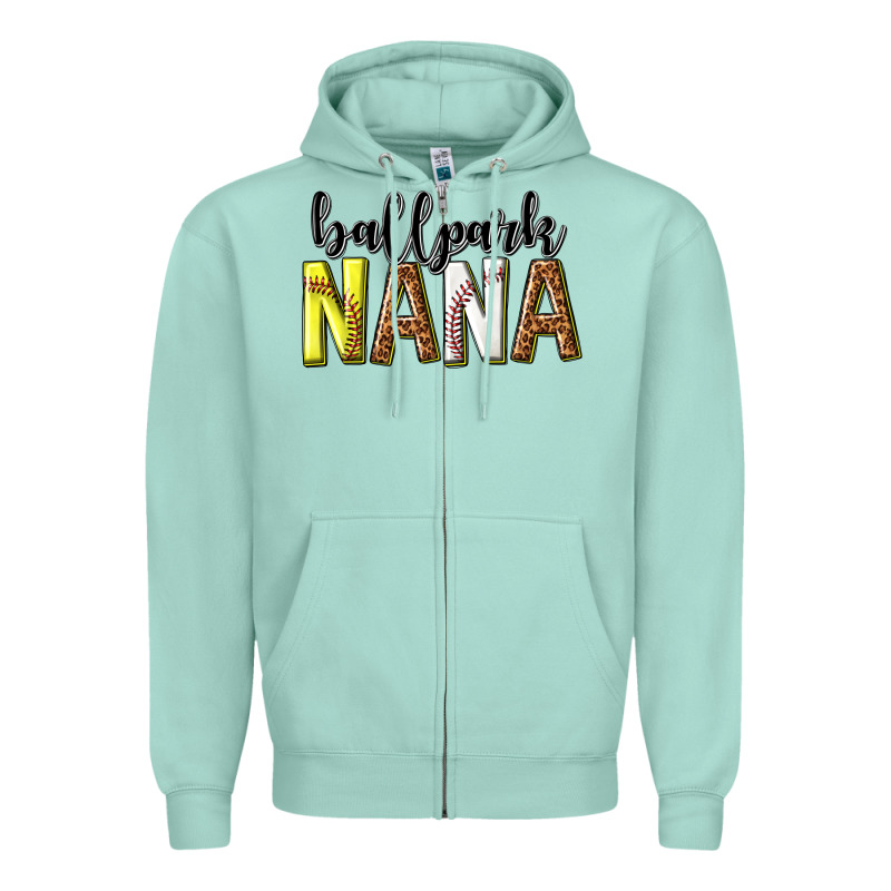 Ballpark Nana With Leopard Zipper Hoodie by texasbilliewilder | Teevron