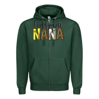 Sports Green ballpark nana with leopard Zipper Hoodie - texasbilliewilder