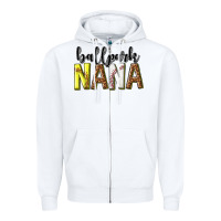 White ballpark nana with leopard Zipper Hoodie - texasbilliewilder