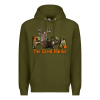 Army Green Western Papa The Great Deer Hunter Premium Hoodie - LillyAllenDesigns