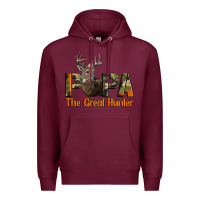 Burgundy Western Papa The Great Deer Hunter Premium Hoodie - LillyAllenDesigns