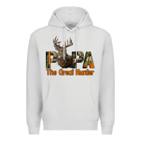 Dove Grey Western Papa The Great Deer Hunter Premium Hoodie - LillyAllenDesigns
