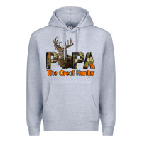 Heather Grey Western Papa The Great Deer Hunter Premium Hoodie - LillyAllenDesigns