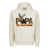 Oatmeal Heather Western Papa The Great Deer Hunter Premium Hoodie - LillyAllenDesigns