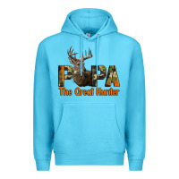 Ocean Blue Western Papa The Great Deer Hunter Premium Hoodie - LillyAllenDesigns