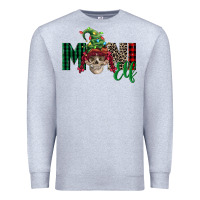 Heather Grey girl mini elf skull Premium Sweatshirt - FaDigitalArtStudio