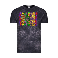 Cloud Black mardi gras crawfish cake and mask with leopar and fleur de lis brushst Vintage Tee - Artiststas