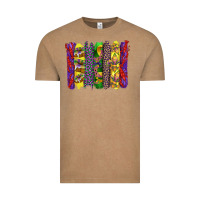 Vintage Coffee mardi gras crawfish cake and mask with leopar and fleur de lis brushst Vintage Tee - Artiststas
