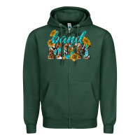 Sports Green band mom Zipper Hoodie - texasbilliewilder