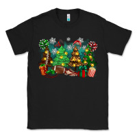 Black christmas trees with football Classic Tee - Zillion Design Studio