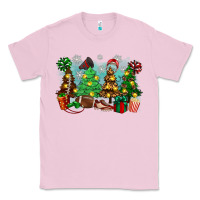 Bubblegum Pink christmas trees with football Classic Tee - Zillion Design Studio