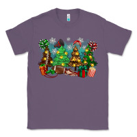 Lavender christmas trees with football Classic Tee - Zillion Design Studio