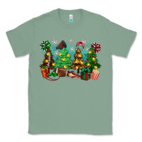 Sage christmas trees with football Classic Tee - Zillion Design Studio