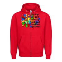 Red always unique totally intelligent sometimes myster Zipper Hoodie - Zillion Design Studio