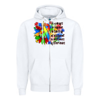 White always unique totally intelligent sometimes myster Zipper Hoodie - Zillion Design Studio