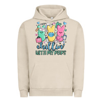Pigment French Oak chillin with my peeps Urban Hoodie - MaliasSmallBusiness