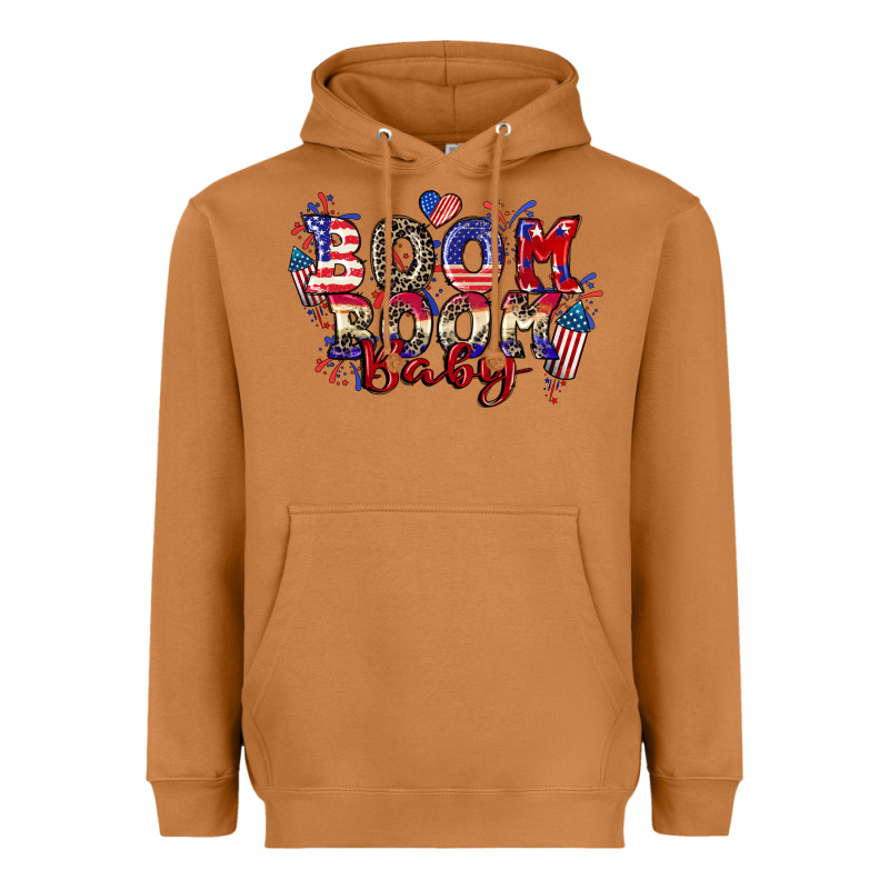 Boom Boom Baby 4th Of July Heavyweight Hoodie by CowGirlArtShop | Teevron