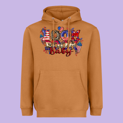 Boom Boom Baby 4th Of July Heavyweight Hoodie Designed By Cowgirlartshop