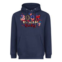 Navy Boom boom baby 4th of july Heavyweight Hoodie - CowGirlArtShop