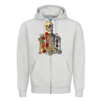 Dove Grey inhale peace exhale chaos Zipper Hoodie - RanaPortraitStore