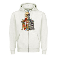 Oatmeal Heather inhale peace exhale chaos Zipper Hoodie - RanaPortraitStore