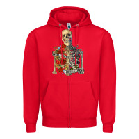 Red inhale peace exhale chaos Zipper Hoodie - RanaPortraitStore