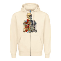 Sandshell inhale peace exhale chaos Zipper Hoodie - RanaPortraitStore