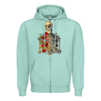 Seafoam inhale peace exhale chaos Zipper Hoodie - RanaPortraitStore
