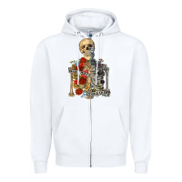 White inhale peace exhale chaos Zipper Hoodie - RanaPortraitStore