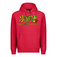 Cardinal peace love st patricks day Premium Hoodie - NancyCooperArtShop