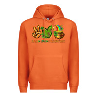 Carrot peace love st patricks day Premium Hoodie - NancyCooperArtShop