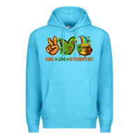 Ocean Blue peace love st patricks day Premium Hoodie - NancyCooperArtShop