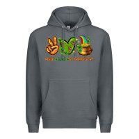 Rock peace love st patricks day Premium Hoodie - NancyCooperArtShop