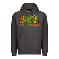 Smoke peace love st patricks day Premium Hoodie - NancyCooperArtShop