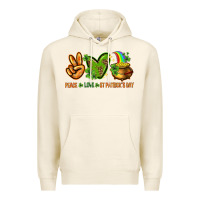 Tofu peace love st patricks day Premium Hoodie - NancyCooperArtShop