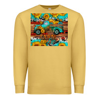 Antique Gold western farm life truck sunflowers  mousepad Premium Sweatshirt - HRA Design Shop