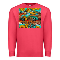 Cardinal western farm life truck sunflowers  mousepad Premium Sweatshirt - HRA Design Shop