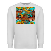 Dove Grey western farm life truck sunflowers  mousepad Premium Sweatshirt - HRA Design Shop