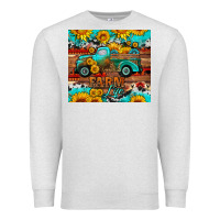 Oatmeal Heather western farm life truck sunflowers  mousepad Premium Sweatshirt - HRA Design Shop
