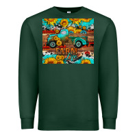 Sports Green western farm life truck sunflowers  mousepad Premium Sweatshirt - HRA Design Shop