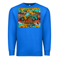 True Royal western farm life truck sunflowers  mousepad Premium Sweatshirt - HRA Design Shop